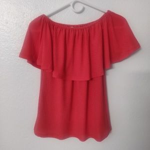 Peach colored Off The Shoulder Top